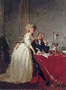 Jacques-Louis David Portrait of Antoine Laurent Lavoisier and his wife ( oil on canvas